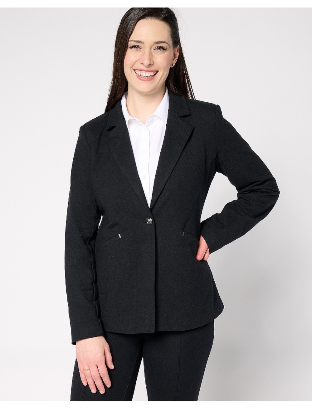 Women with Control Cotton Jersey Blazer Black Womens Medium new without tags